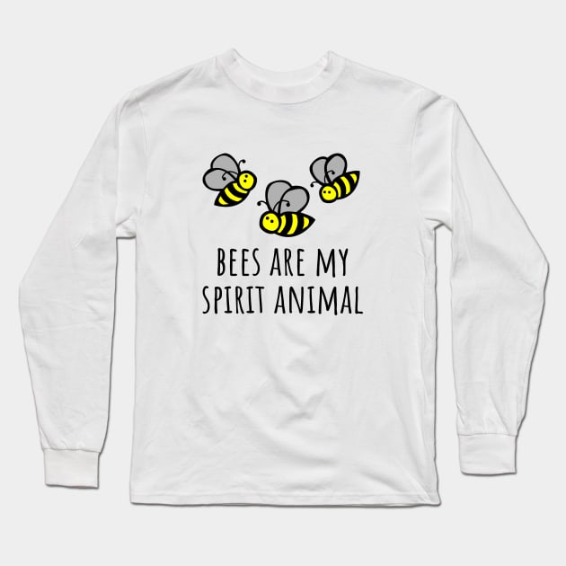 Bees are my spirit animal Long Sleeve T-Shirt by LunaMay